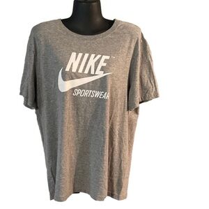 NWOT Large The Nike Tee shirt sleeve gray crew neck Nike Sportswear flared shirt